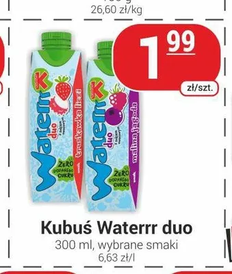 Napój Kubuś Waterrr duo truskawka litchi promocja w Delikatesy Sezam