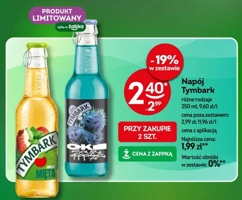 Napój Tymbark Oki Sour Apple promocja w Żabka