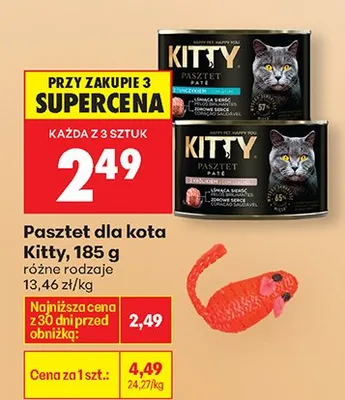 Pasztet dla kota różne rodzaje Kitty promocja w Biedronka