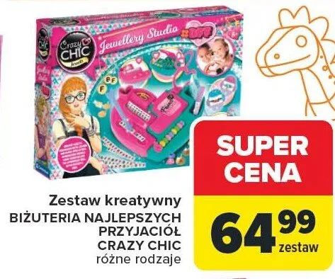 Zestaw kreatywny BIŻUTERIA NA LEPSZĄ PRZYJACIÓŁ CRAZY CHIC różne rodzaje promocja w Carrefour