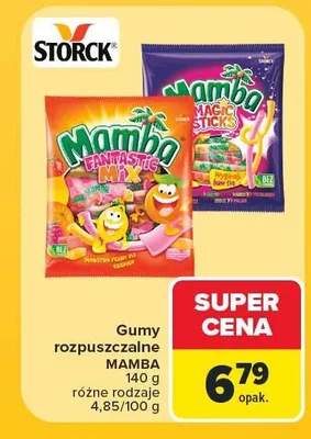 Gumy rozpuszczalne Mamba promocja w Carrefour