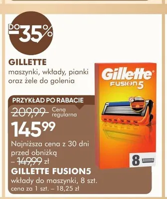 Wkłady do maszynki Gillette Fusion5 promocja w Super-Pharm