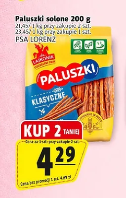 Paluszki solone Lajkonik promocja w Prim Market