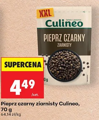 Pieprz czarny ziarnisty Culineo promocja w Biedronka