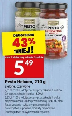 Pesto zielone Helcom promocja w Twój Market