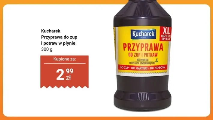 Przyprawa do zup i potraw w płynie Kucharek promocja w Dino
