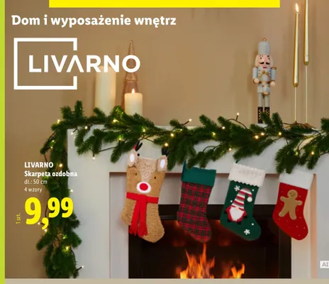 Skarpeta ozdobna dł. 50 cm Livarno promocja w Lidl