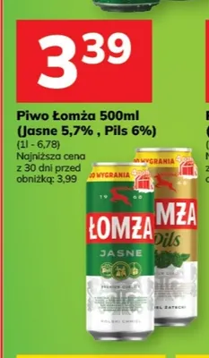 Piwo Łomża 5,7% promocja w Hitpol