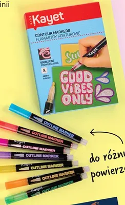 Flamastry konturowe promocja w Biedronka