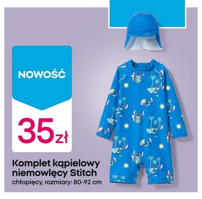 Komplet kąpielowy niemowlęcy Stitch chłopięcy promocja w Pepco