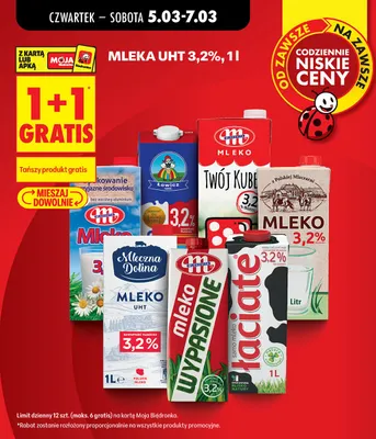 Mleko UHT 3,2% promocja w Biedronka