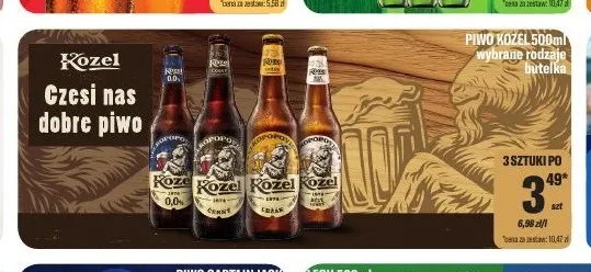 Piwo Kozel promocja w Tomi Markt