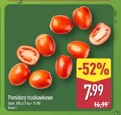 Pomidory truskawkowe promocja w Aldi