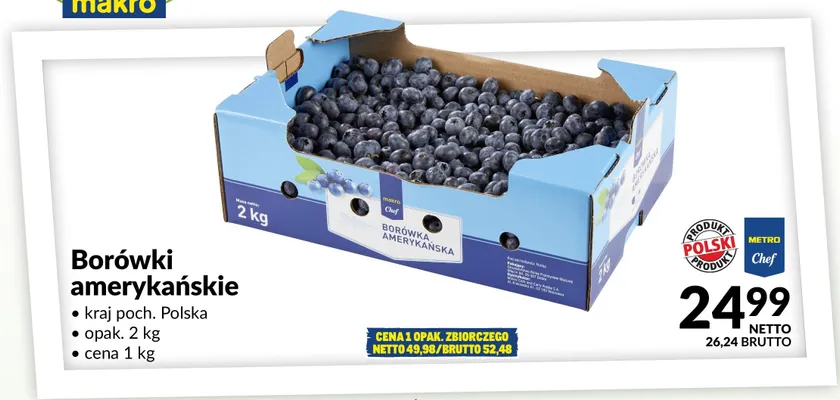 Borówki amerykańskie promocja w Makro