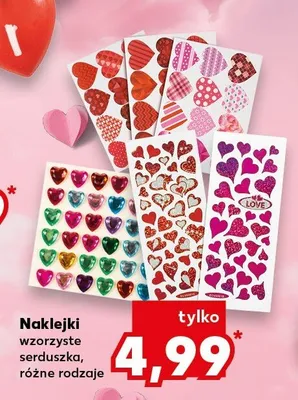 Naklejki wzorzyste serduszka promocja w Kaufland