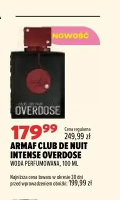Woda perfumowana Armaf Club de Nuit Intense Overdose promocja w Drogerie Natura
