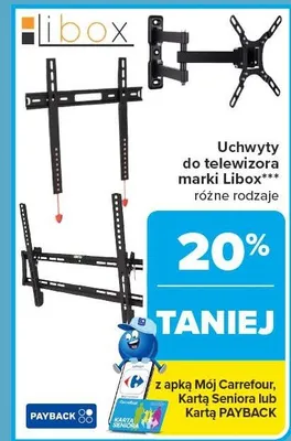 Uchwyty do telewizora marki Libox różne rodzaje promocja w Carrefour