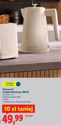 Czajnik elektryczny, 3100 W promocja w Lidl