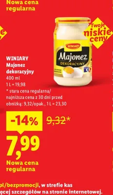 Majonez Dekoracyjny Winiary promocja w Lidl