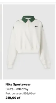 Bluza Nike Sportswear mleczny promocja w Lounge by Zalando