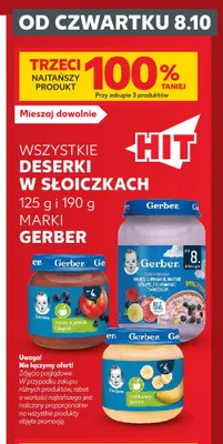 Deserki w słoiczkach Gerber promocja w Kaufland