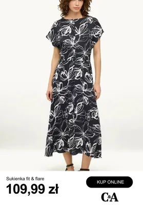 Sukienka fit & flare C&A promocja w C&A