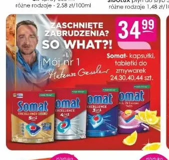 Kapsułki do zmywarek Somat promocja w Drogerie Jasmin