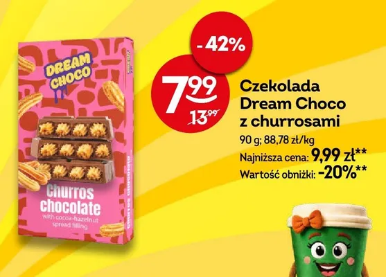 Czekolada Dream Choco z churrosami promocja w Żabka
