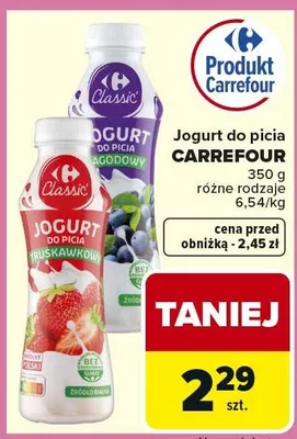 Jogurt do picia promocja w Carrefour