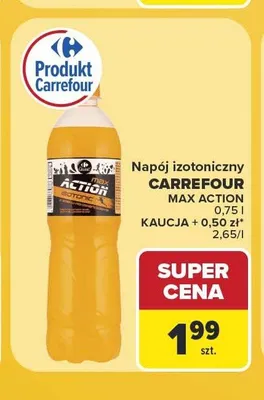 Napój izotoniczny Carrefour Max Action promocja w Carrefour