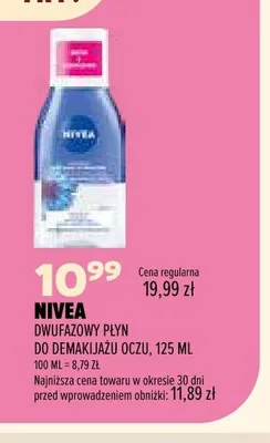 Dwufazowy płyn do demakijażu oczu Nivea promocja w Drogerie Natura