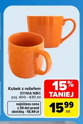 Kubek z reliefem Dynia Nbc 400-430 ml promocja w Carrefour
