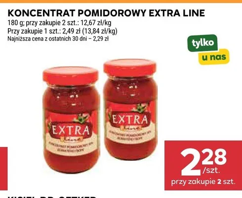 Koncentrat pomidorowy Extra Line promocja w Stokrotka