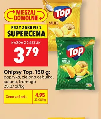 Chipsy Top Green Onion promocja w Biedronka