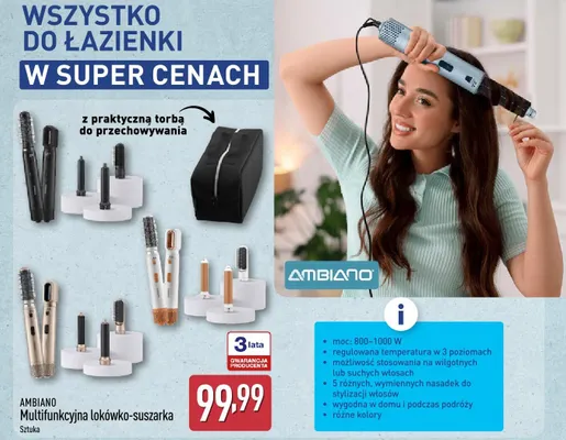 Multifunkcyjna lokówko-suszarka AMBIANO promocja w Aldi
