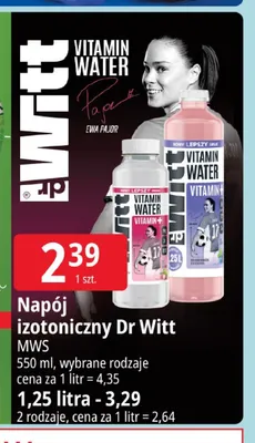 Napój izotoniczny Dr Witt Vitamin Water 550ml promocja w Leclerc