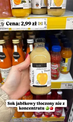 Sok jabłkowy tłoczony promocja w Dino