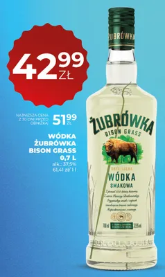 Wódka Żubrówka Bison Grass promocja w Duży Ben