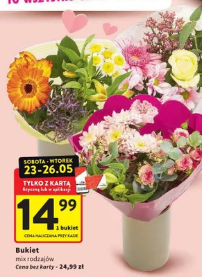 Bukiet mix rodzajów promocja w Intermarche