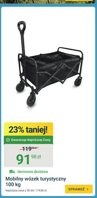 Mobilny wózek turystyczny 100kg promocja w ERLI