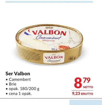 Ser Camembert Valbon promocja w Makro