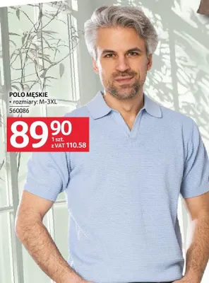 Polo męskie rozmiary M-3XL promocja w Selgros