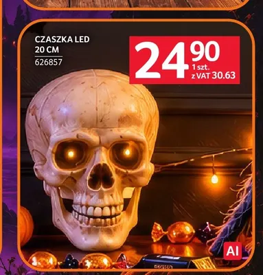 Czaszka LED 20 cm promocja w Selgros