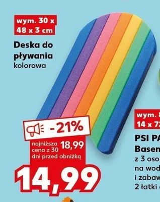 Deska do pływania kolorowa promocja w Kaufland