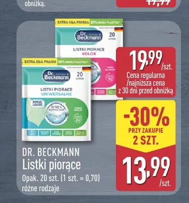 Listki piorące Dr. Beckmann Universal promocja w Aldi