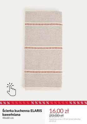 Ścierka kuchenna Elaris bawełniana 40x60 cm promocja w Homla