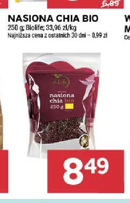 Nasiona chia bio BioLife promocja w Stokrotka