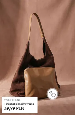 Torba hobo z kosmetyczką promocja w Sinsay