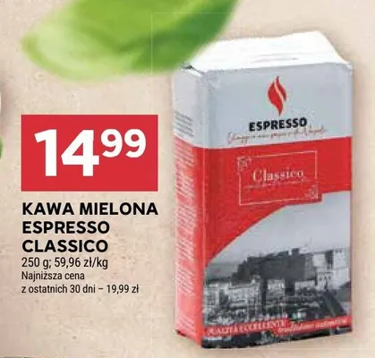 Kawa mielona Espresso Classico promocja w Stokrotka