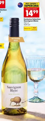 Wino Exclusive Selection Sauvignon Blanc wytrawne białe promocja w Biedronka